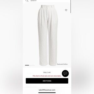 Ronny Kobo White Krew Pants
